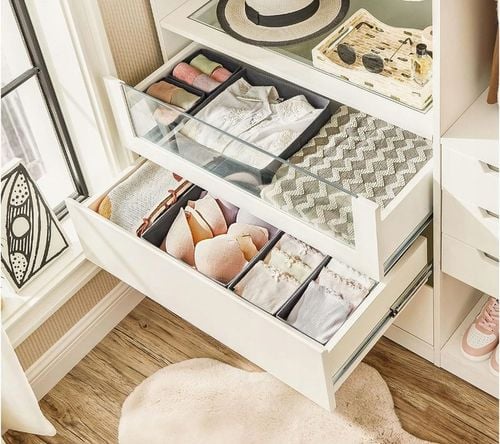 ORGANIZER NA BIELIZNĘ SKARPETKI DO SZUFLADY SZAFY ZESTAW POJEMNIK 6 na Arena.pl