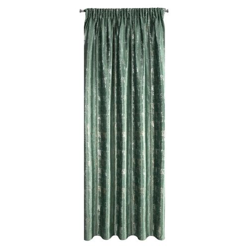 Zasłona gotowa na taśmie VILMA 140x270 Eurofirany ciemnozielony na Arena.pl