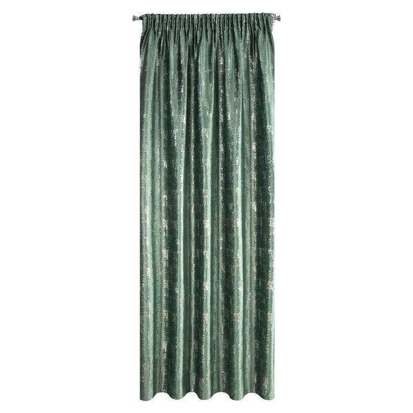 Zasłona gotowa na taśmie VILMA 140x270 Eurofirany ciemnozielony zdjęcie 3