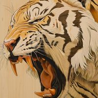 Plakat 20x20cm Majestatyczny Ryk Tygrysa