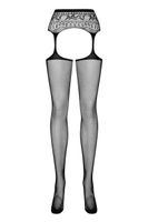 pończochy garter stockings s307 black s/m/l obsessive