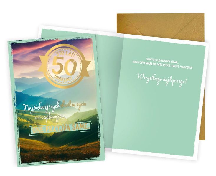 Karnet Sto lat - 50 urodziny zdjęcie 1