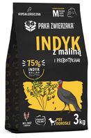 Hipoalergiczna karma dla psa Paka Zwierzaka Indyk, malina + Prebiotyk 3kg
