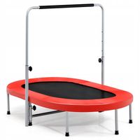 Podwójna trampolina do zabawy dla dzieci i ćwiczeń fitness z uchwytem
