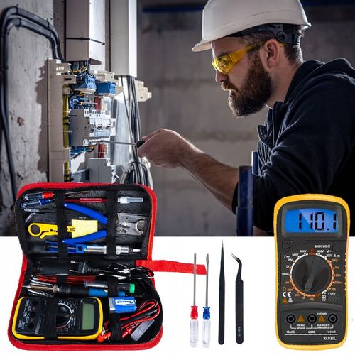 Lutownica ZESTAW NARZĘDZI DO LUTOWANIA 40 ELEMENTÓW MULTIMETR 6 GROTÓW CYNA na Arena.pl