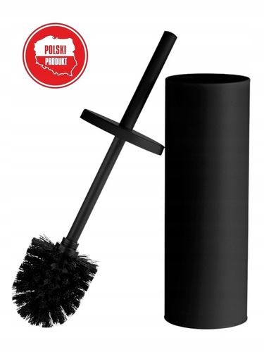 SZCZOTKA TOALETOWA WC STOJĄCA STALOWA CZARNA ZAMYKANA na Arena.pl