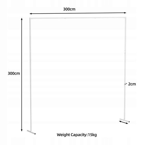 3x3M STELAŻ NA TŁO ŚLUBNE ŚCIANKA ŁUK ŚLUBNY BIAŁY na Arena.pl