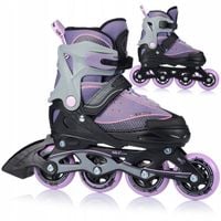 NILS ŁYŻWOROLKI SZARO-FIOLETOWY ROZM. L (39-42) NA1108 ROLKI REGULOWANE