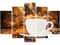 100CM 150CM OBRAZ 5 ELEM ZAPACH KAWY ŚCIENNY