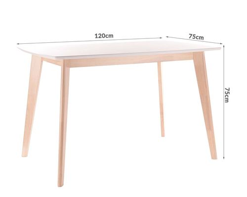 Stół Combo 120x75cm biały, dąb bielony na Arena.pl