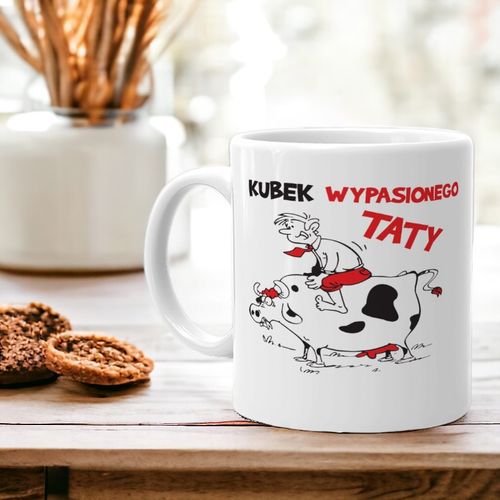 KUBEK Z NADRUKIEM ŚMIESZNY PREZENT DLA TATY URODZINY IMIENINY DZIEŃ OJCA na Arena.pl