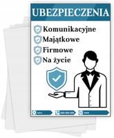 Ulotki A4 reklamowe firmowe 100 sztuk wiele wzorów UBEZPIECZENIA