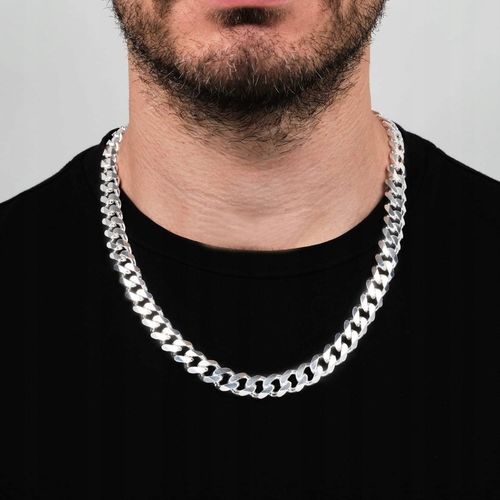 Łańcuszek SREBRNY Męski GRUBY 9mm Łańcuch Pancerka SREBRO 925 PEŁNY na Arena.pl