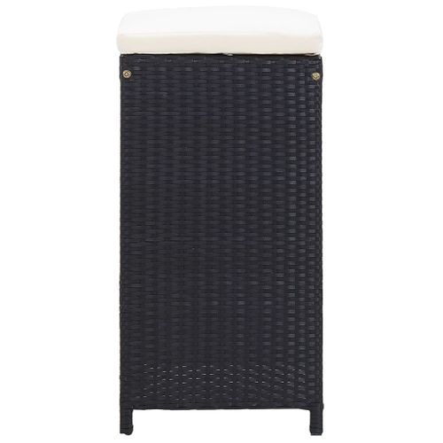 Emaga 9-cz. zestaw ogrodowych mebli barowych, ratan PE, czarny na Arena.pl