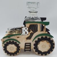 karafka + 6 kieliszków traktor  18 urodziny