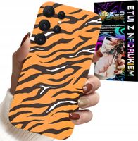 ETUI DO SAMSUNG GALAXY S22 Ultra - PLECKI W TYGRYSIE PASKI POKROWIEC +FOLIA