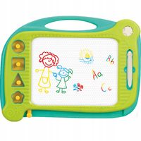 ZNIKOPIS TABLICA MAGNETYCZNA KOLOROWA 4 STEMPELKI TABLET RYSOWANIA PISANIA