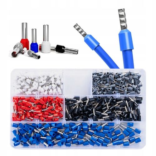 ZACISKARKA PRASKA do tulejek kablowych kabli konektorów +500 SZT AKCESORIÓW na Arena.pl