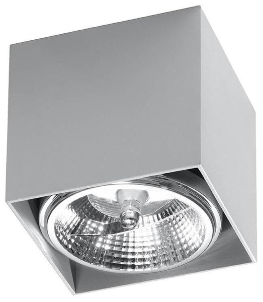 Sufitowa LAMPA kostka SL.0699 plafon kwadratowy downlight metalowy szary zdjęcie 1