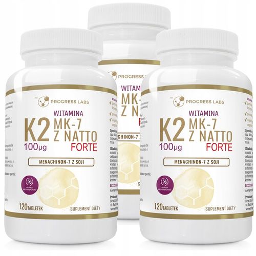 WITAMINA K2 MK-7 z natto 100mcg FORTE 360 tabletek na Arena.pl
