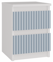 Stolik Nocny Młodzieżowy 2 Szuflady 30 cm Niebiesi MALWINA III TS-3 Kolory