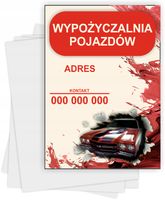 Ulotki A4 reklamowe firmowe 5000 szt wiele wzorów WYPOŻYCZALNIA POJAZDÓW