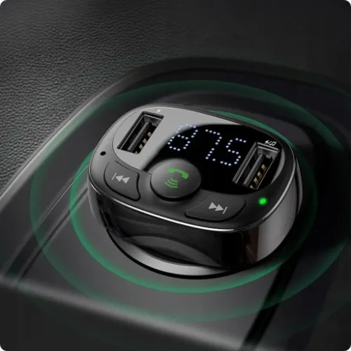 BASEUS TRANSMITER FM BLUETOOTH ŁADOWARKA SAMOCHODOWA MP3 2x USB SD/ TF 3.4A na Arena.pl