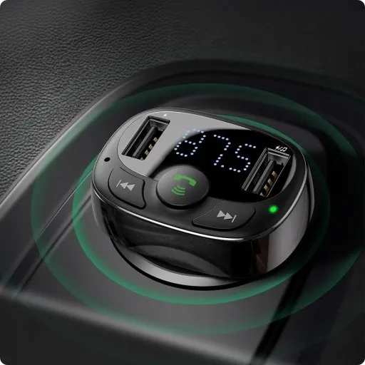 BASEUS TRANSMITER FM BLUETOOTH ŁADOWARKA SAMOCHODOWA MP3 2x USB SD/ TF 3.4A zdjęcie 12