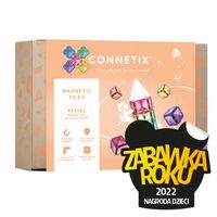 Connetix: 40 el. Klocki magnetyczne Pastel Square