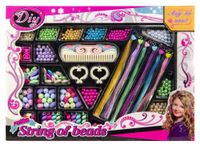 Zestaw koralików do tworzenia ozdób i zaplatania włosów 2w1