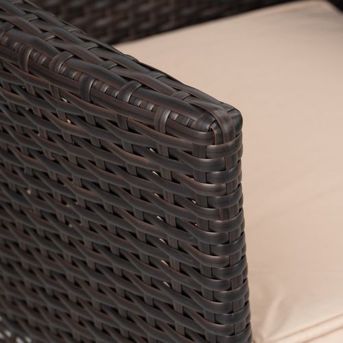 Ławka ogrodowa z technorattanu sofa CORDOBA brązowa na Arena.pl