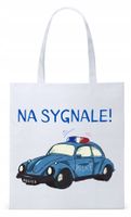 Dla Policjanta Policjantki Torba Eco Biała Shopper Z Nadrukiem Ze Zdjęciem