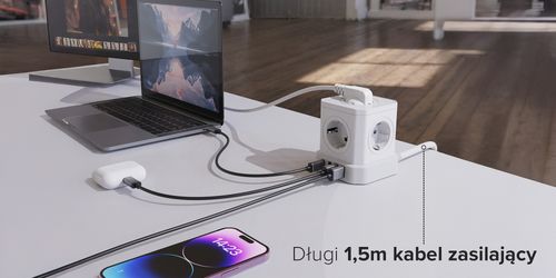 Kostka zasilająca Newell GaN Power Cube 9w1 na Arena.pl