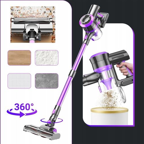 ODKURZACZ AKUMULATOROWY PIONOWY RĘCZNY BEZPRZEWODOWY 400W 4W1 30kPa DO DOMU na Arena.pl