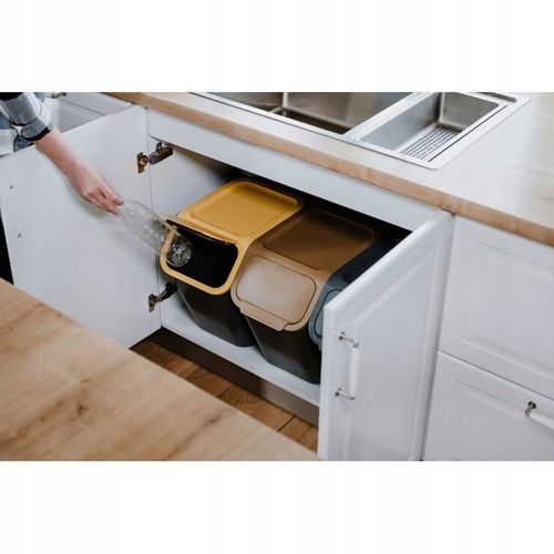 3X KOSZ NA ŚMIECI POJEMNIK DO SEGREGACJI ODPADÓW PAPIER PLASTIK SZKLO 25 L na Arena.pl