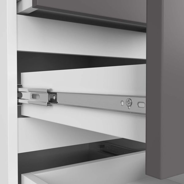 Komoda CL5 40 cm 5 szuflad - biała-grafit szary zdjęcie 5