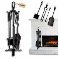 ZESTAW KOMINKOWY BERGEN 5W1 NARZĘDZIA AKCESORIA DO KOMINKA PIECA POGRZEBACZ