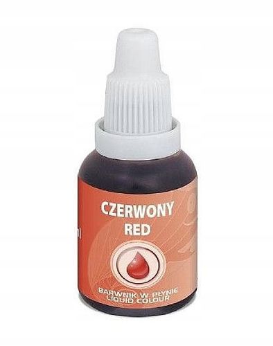 BARWNIK SPOŻYWCZY W PŁYNIE Jadalny Food Colours CZERWONY 20ml na Arena.pl