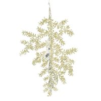 Świąteczna zawieszka GAŁĄZKA 10x25CM szampański x6