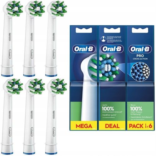 Końcówki do Szczoteczki Elektrycznej Oral-B Pro CrossAction 6pak Oryginalne na Arena.pl