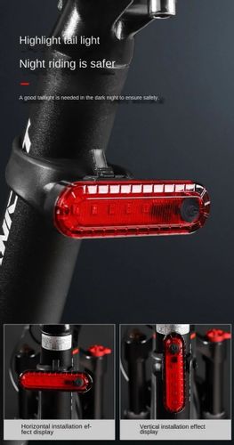 Lampka rowerowa 4 tryby pracy USB czerwona na Arena.pl