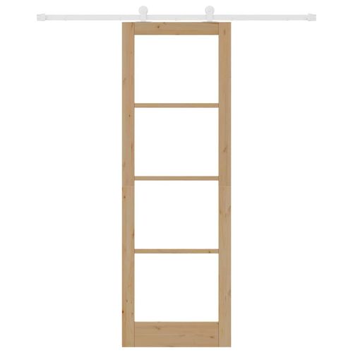 Drzwi Przesuwne ORKDAL Brązowy 78 x 232 cm Drewno i metal na Arena.pl