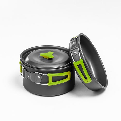 Zestaw Garnków Naczyń Turystycznych Pod Namiot Zg5-02 Zielony na Arena.pl