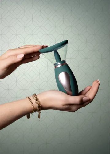 pumped by shots akumulatorowa pompka intymna zielona z regulacją siły na Arena.pl