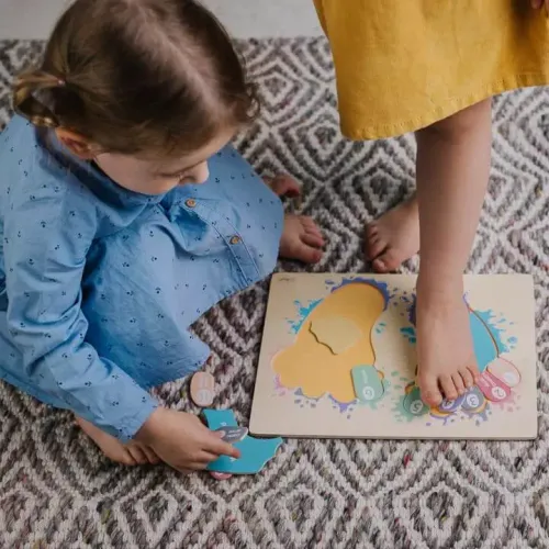 Puzzle drewniane 16 elementów. Tup Tup Stópki na Arena.pl