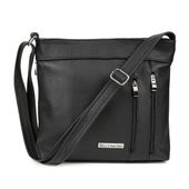 Torebka Skórzana Czarna Listonoszka Damska Beltimore X95