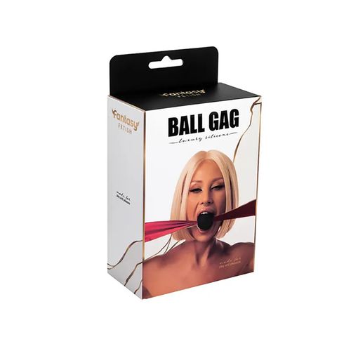 silicone ball gag with satin straps. na Arena.pl