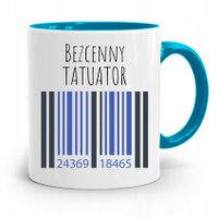 Dla Tatuażystki Tatuażysty Kubek Błękitny Prezent Z Nadrukiem Ze Zdjęciem