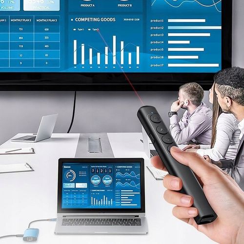 WSKAŹNIK LASEROWY PREZENTER BEZPRZEWODOWY PILOT CZERWONY LASER USB MOCNY na Arena.pl