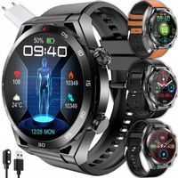 SMARTWATCH ZEGAREK MĘSKI GLUKOZA POMIAR CUKRU EKG CIŚNIENIE MENU POLSKIE